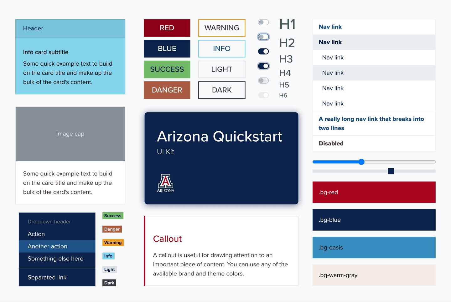 Web components in Arizona Quickstart's design system